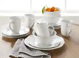 Walmart Better Homes & Gardens 16-Piece Carnaby Scalloped Porcelain Dinnerware Set, White offer