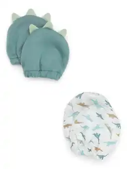 Walmart Carter's Child of Mine Newborn Boys Dino Mittens Set, 2-Pack offer