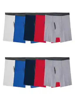 Walmart Fruit of the Loom Men's EverSoft CoolZone Fly Boxer Briefs, Super Value 10-Pack offer