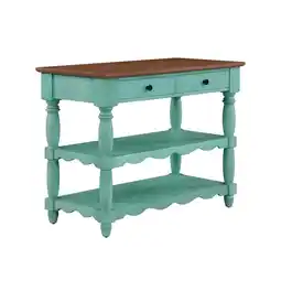 Walmart The Pioneer Woman Callie Kitchen Island Made With Solid Wood Frame, Teal offer
