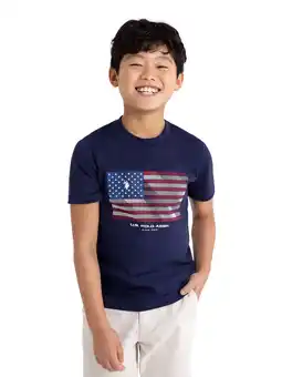Walmart U.S. Polo Assn. Boys Chest Striped T-Shirt, Sizes 4-18 offer