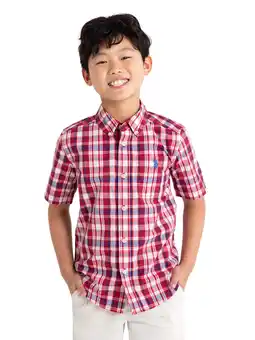 Walmart U.S. Polo Assn. Short Sleeve Button-Up Shirt for Boys, Sizes 4-18 offer