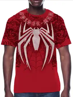Walmart Spider-Man Men's Graphic Tee with Short Sleeves, Sizes XS-3XL offer
