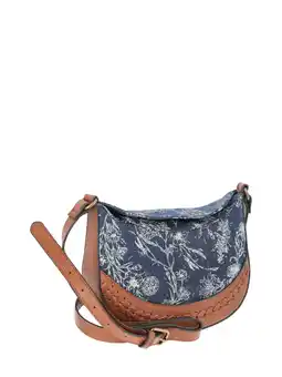 Walmart The Pioneer Woman Floral Denim Crossbody Bag, Womens offer