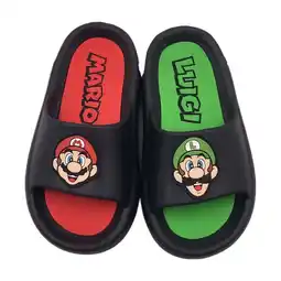 Walmart Nintendo Super Mario Little & Big Boys Comfort Slide Sandal offer