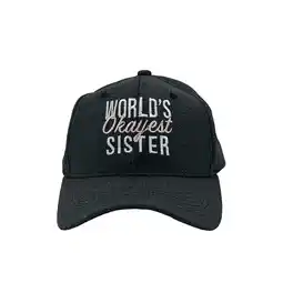 Walmart Worlds Okayest Sister Hat Funny Sibling Gift Baseball Cap offer
