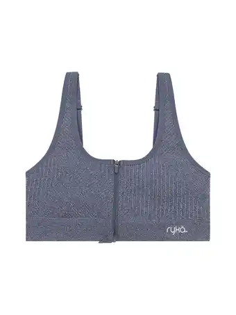 Walmart Ryka Women's Texture Zip Sports Bra, Sizes S-XL offer