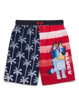 Walmart Bluey Boys’ Graphic Swim Trunks with UPF 50+, Sizes 4-12 offer