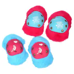 Walmart LittleMissMatched Furrr-Tastic Birdie Multi-Sport Child's Protective Pad Set, Pink/Blue offer