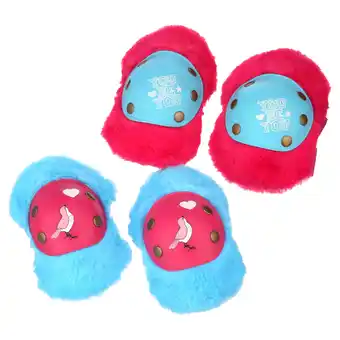 Walmart LittleMissMatched Furrr-Tastic Birdie Multi-Sport Child's Protective Pad Set, Pink/Blue offer
