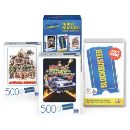 Walmart Blockbuster, 500-Piece Blockbuster Puzzles & Party Game Bundle for Families offer