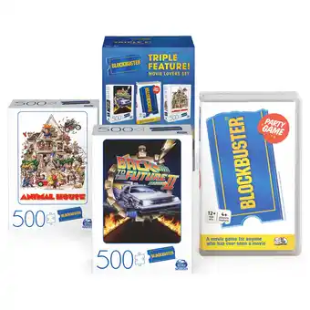 Walmart Blockbuster, 500-Piece Blockbuster Puzzles & Party Game Bundle for Families offer