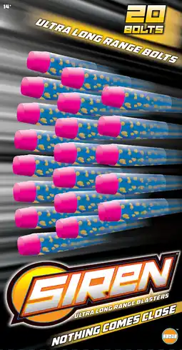 Walmart NSI Siren 20 Piece Bolt Refill - Age Grade 14 Years and up Indoor-Outdoor offer