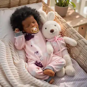 Walmart 17 inch Reborn Baby Dolls Newborn Baby Dolls African American Real Lifelike Doll for Age 3+ offer