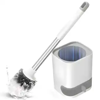 Walmart Fuvuan Toilet Brush and Holder, Nylon Bristles Bathroom Scrubber Cleaner Brush with Holder offer