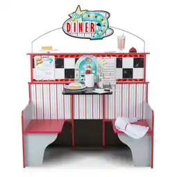 Walmart Melissa & Doug Double-Sided Wooden Star Diner Restaurant Play Space offer