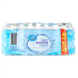 Walmart Great Value Purified Drinking Water, 16.9 Fl. Oz., 40 Count offer
