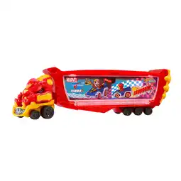 Walmart Hot Wheels RacerVerse Marvel Hulkbuster Hauler Play Vehicle, Stores Up to 10 Toy Cars offer