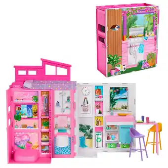 Walmart Barbie Getaway House, Doll House Playset with 4 Play Areas, 2 Chairs, 360-Play & Accessories offer