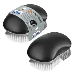 Walmart MR.Siga Fruit and Vegetable Cleaning Brush with Non Slip Comfortable Grip, Pack of 2, Black offer