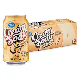 Walmart Great Value Cream Soda Pop, 12 fl oz, 12 Pack Cans offer