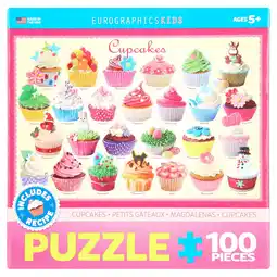 Walmart Cupcakes 100 piece Themed Puzzle, made by Eurographics for Ages 5 and Up offer