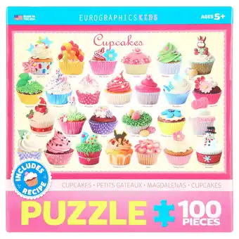 Walmart Cupcakes 100 piece Themed Puzzle, made by Eurographics for Ages 5 and Up offer