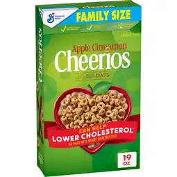 Walmart Apple Cinnamon Cheerios, Heart Healthy Gluten Free Breakfast Cereal, Family Size, 19 oz offer