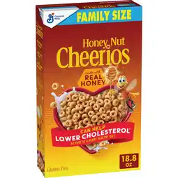 Walmart Honey Nut Cheerios, Heart Healthy Gluten Free Cereal, Family Size, 18.8 oz offer