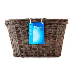 Walmart Concord Woven Front Mount Storage Bicycle Basket with Straps, Brown offer