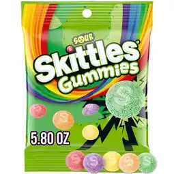 Walmart Skittles Sour Gummies, Sour Gummy Candy - 5.8 oz Bag offer