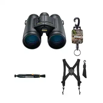 Walmart Nikon 10x42 LaserForce Rangefinder Binoculars with Retractable Tether and Binocular Harness Bundle offer