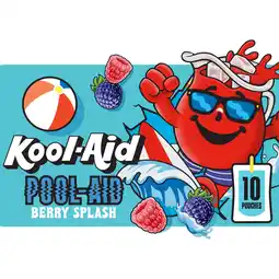 Walmart Kool Aid Jammers Summer Blast Boomin' Berry Kids Drink Juice Box Pouches, 10 Ct Box, 6 fl oz Pouches offer