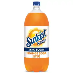 Walmart Sunkist Zero Sugar Orange Soda Pop, 2 L, Bottle offer