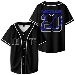 Walmart Tate McRae 20 Jersey Baseball Jacket Summer Short Sleeve Shirts Men Women Streetwear Tee offer