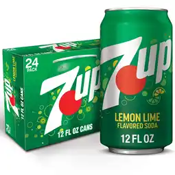 Walmart 7UP Caffeine Free Lemon Lime Soda Pop, 12 fl oz, 24 Pack Cans offer