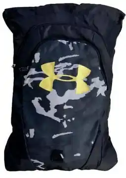 Walmart Under Armour Undeniable 2.0 Sackpack Gymsack Backpack Black Camo/Gold 1342663 offer