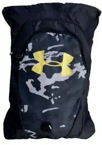 Walmart Under Armour Undeniable 2.0 Sackpack Gymsack Backpack Black Camo/Gold 1342663 offer