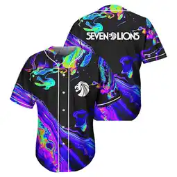 Walmart Seven Lions Oil Slick Jersey EDM Festivals 2024 Baseball Jacket Shirts Women Men Short Sleeve Tee offer