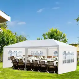 Walmart Ktaxon 10'x20' Canopy Tent Wedding Partywith Removable 4 Sidewall White offer