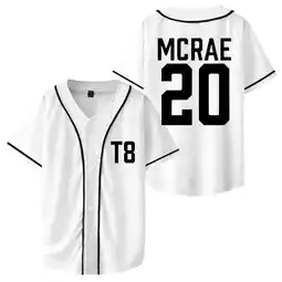 Walmart Tate McRae 20 Baseball Short Sleeve Button Down Jersey Short Sleeve Hipster Hip Hop T Shirts offer