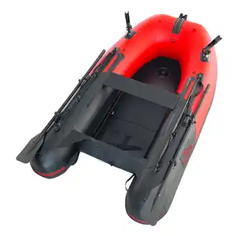 Walmart ALEKO Inflatable Fishing Boat with Aluminum Floor 8.5 ft Red and Black offer
