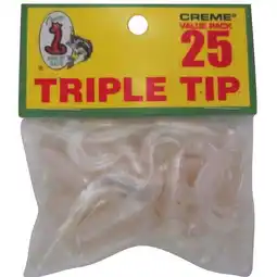 Walmart Creme 1.5 Triple Tip Grub Lures, Pearl, 25 Pack offer