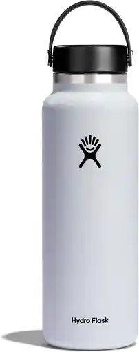 Walmart Hydro Flask Wide Mouth Water Bottle with Closeable Lid - 40 oz - White offer
