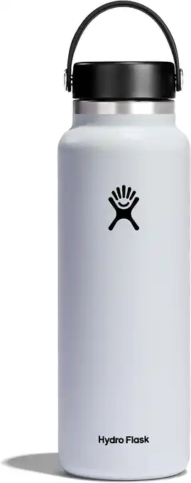 Walmart Hydro Flask Wide Mouth Water Bottle with Closeable Lid - 40 oz - White offer