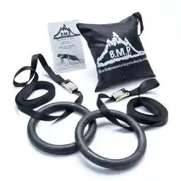 Walmart Black Mountain Products 1200lbs Rated Multi-Use Exercise Gymnastics Rings offer