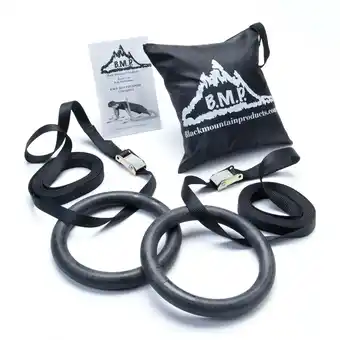 Walmart Black Mountain Products 1200lbs Rated Multi-Use Exercise Gymnastics Rings offer