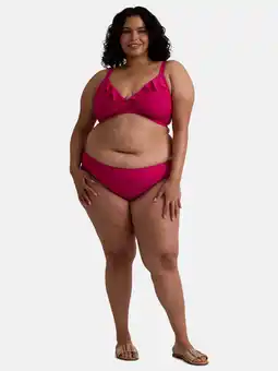 Walmart Time and Tru Women’s and Women’s Plus Ruffle Bikini Top, Sizes S-2X offer