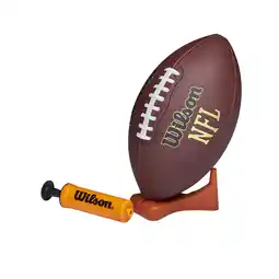 Walmart Wilson NFL Tailgate Time Football with Pump and Tee, Junior Size offer