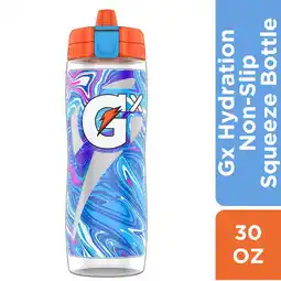Walmart Gatorade GX Bottle, Refillable Water Bottle, Non Slip, Marble Blue, 30 fl oz offer